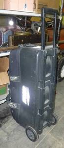 lot 95 image: Bag with 3 bowling balls each 15 lb and shoes 12 Med