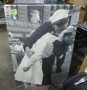 lot 97 image: infamous WWII photo 24x36 on canvas