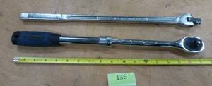 lot 136 image: 2 large ratchets, one is an extending one