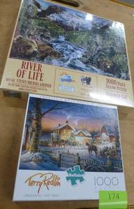 lot 174 image: 2 jigsaw puzzles, one new sealed