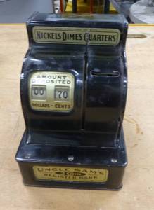 lot 199 image: vintage uncle sams cash register bank