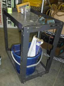 lot 209 image: small warehouse cart, bucket