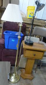 lot 240 image: Floor lamp and desk lamp
