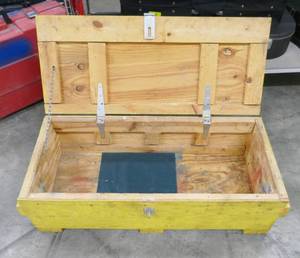 lot 247 image: wood box  locker