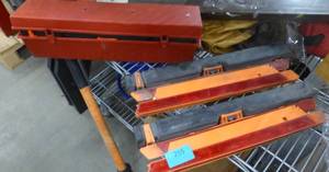 lot 255 image: New pack of 3 safety triangles and 2 used ones