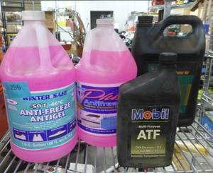 lot 256 image: Oil and anti-freeze