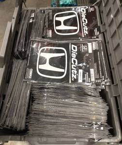 lot 333 image: Lot of a few hundred Honda decals and a couple hundred smiley face stickers