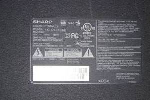 lot 7 image: Sharp Aquos LC-60LE650U Full HD 1080p Smart 60 LED TV  Television  Display with Remote Control & New Wall Mount