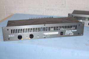 lot 44 image: Lot of 2 - Rolls RA2100b 2-Channel 100-Watt  RMS Channel  4 Ohms Pro Audio Power Amplifier