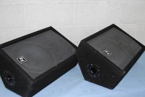 lot 67 image: PAIR of Electro-Voice EV Force Monitor 12 2-Way High Output Stage Wedge Monitor Speakers  Loudspeakers