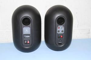 lot 75 image: PAIR of JBL 1-Series 104 Compact Desktop Reference Monitor Speakers  Loudspeakers