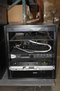 lot 88 image: Middle Atlantic RKBRK Series Black Laminate Equipment Rack with Miscellaneous Pro Audio  Video Equipment & Accessories