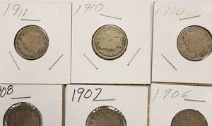 12 Liberty Head V- Back Nickels
