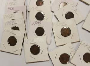 20 Indian Head Pennies 1880 - 1908
