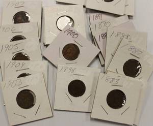 20 Indian Head Pennies 1880 - 1908