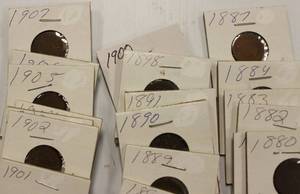 20 Indian Head Pennies 1880 - 1908