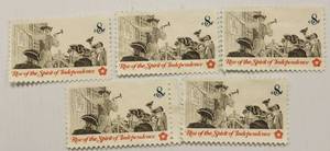 8 Cents U.S. Postage Rise Of The Spirit Of Independence Set Of 6 Stamps