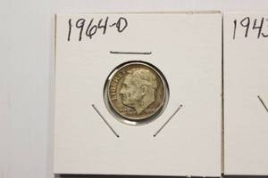 1943 Mercury & 1964 - D Roosevelt Silver Dime