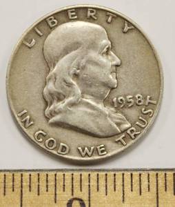 Nice 1958 Franklin Silver Half Dollar