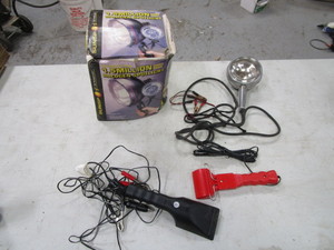 lot 126 image: 12v Spotlights & Ice Scrapers