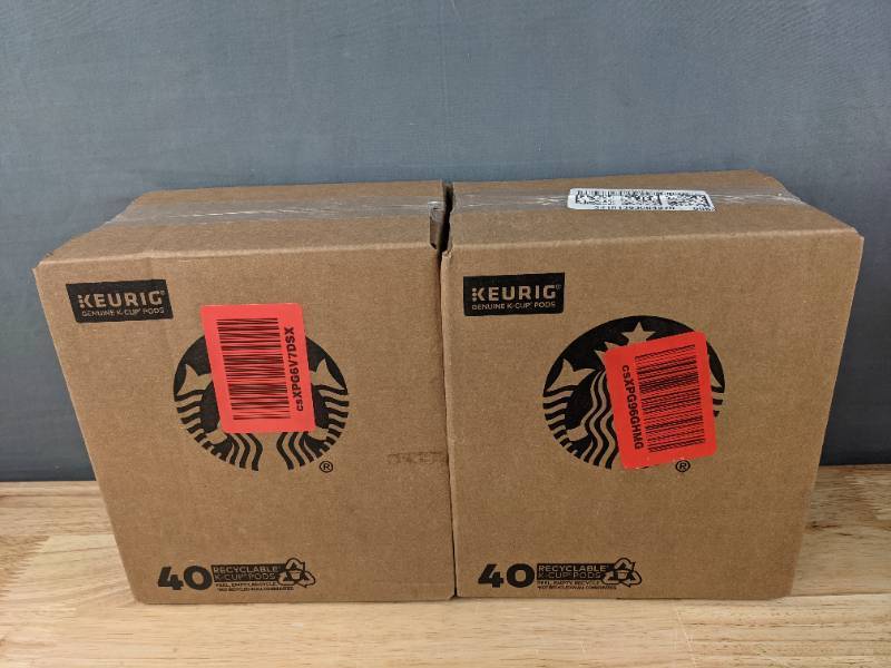 NEW 2 Boxes of Starbucks Caffe Verona Dark Roast Keurig K-Cup Pods 40 Count (Best by Oct 2023) Q