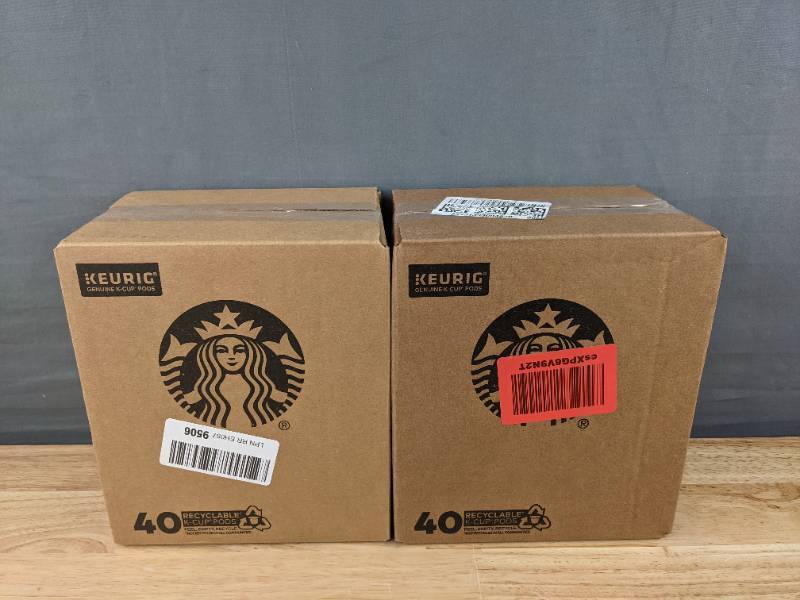 NEW Box of Veranda Blend Blonde Roast and Box of Caffe Verona Dark Roast Starbucks K-Cup Pods (best by 102023) Q