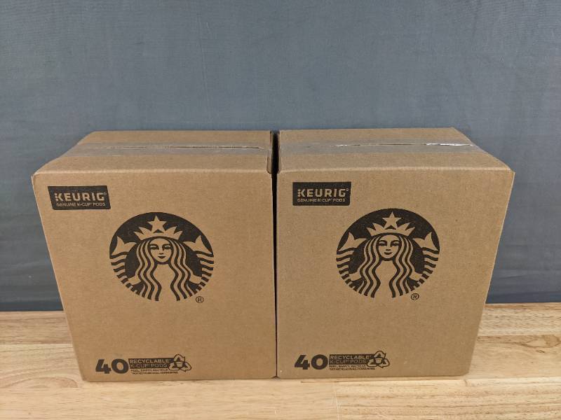 NEW 2 Boxes of Starbucks Veranda Blend Blonde Roast Keurig K-Cup Pods 40 Count (Best By Oct 2023) Q