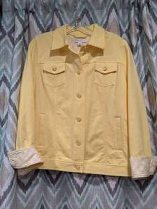 Isaac Mizrahi Live Yellow Jean Jacket Womans Size Small P