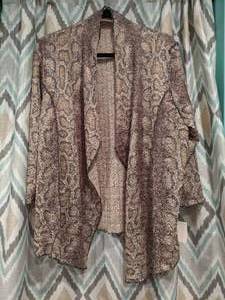 New alfred dunner Open Front Blazer Gold Black Silver Womens Size 1X P