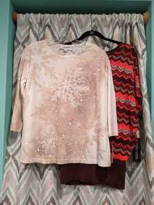 Two New Tops Notations and breckenridge petite Browns Salmom Cream Womens Sizes PM and Small P