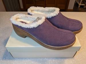 Naturalizer Purple Wooden HeelSoles Clogs Womens Size 9.5M P