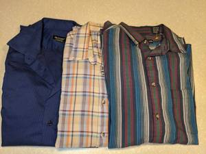 Three New Mens Dress Shirts Wentworth Intrepid St Croix Size Large P