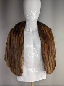 Vintage The Rollins Co. Hudsons Detroit Womens Mink Fur Coat Wrap M