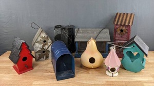 Cute and Colorful Assorted Bird Houses and Bird Feeders S