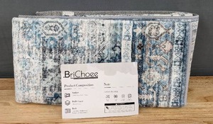 New BriChoee EntrywayDoormat Blue Boho Rug Q