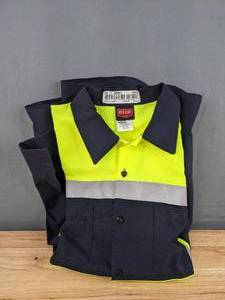 New Red Cap Long-Sleeve Work Shirt Mens Size XL-Long J