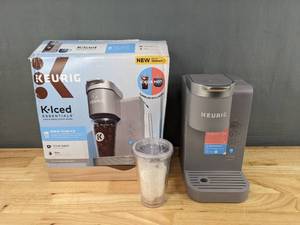 Keurig K-Iced Essentials Gray Iced and Hot Single-Serve K-Cup Pod Coffee Maker X
