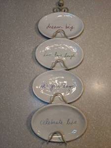 Dept 56 Plates with Memorable Sayings with Stand P