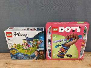 New Lego Disney Peter Pan and Wendy Storybook Adventure AND Lego DOTS Bracelet Designer Mega Pack I