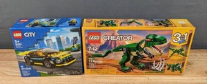 New Legos - Lego City Electric Sports Car and Lego Creator 3 in 1 Mighty Dinosaurs I