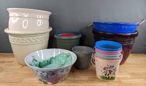 Assortment of Decorative Garden Planters S