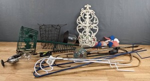 Variety of Plant Stands, Shepherds Hooks and Solar Lights S
