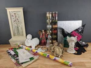 Indoor Decor Items Angels, Christmas Ornaments, Halloween, Wrapping Paper and More S