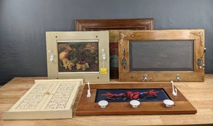 Wooden Home Decor Pieces Spider-Man Hooks, Folding Cork Board, Chalkboard Hooks and More S