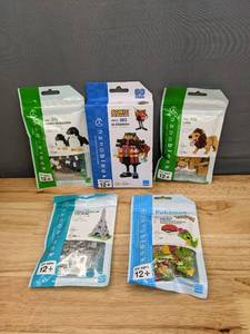 Five New Nanoblock Sets Including Sonic the Hedgehog Dr Eggman, Fairy Penguins, Lion, Paris Banks of the Seine and Pokemon Caterpie and Poke Ball  F