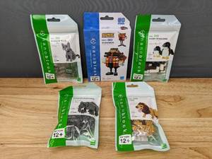 Five New Nanoblock Sets Including Sonic the Hedgehog Dr Eggman, Fairy Penguins, Lion, African Elephant and Russian Blue  F