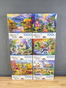 (6) New 1000 Piece CraZart Puzzles  F