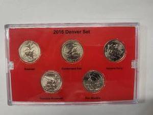 lot 6 image: 2016 America the Beautiful Mint Quarter Collection - Denver Mint Edition-5 coins