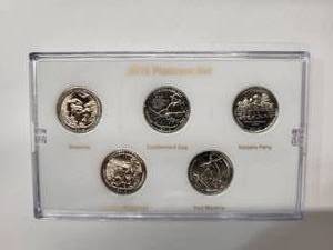 lot 7 image: 2016 America the Beautiful  Mint Quarter Collection - Platinum Edition - 5 coins