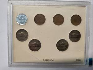 lot 32 image: WWII Obsolete Coin Collection 1943-1946 8 coins   Very Good - Very Fine